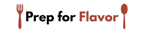 Prep For Flavor logo with fork and spoon icon